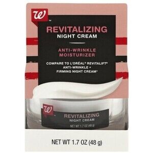 walgreens revitalizing night cream anti-wrinkle moisturizer new lotion 4for25